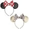 DRESHOW Mouse Ears Bow Headbands Glitter Party Decoration Cosplay Costume for Women