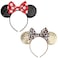 DRESHOW Mouse Ears Bow Headbands Glitter Party Decoration Cosplay Costume for Women