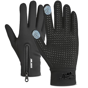 Mountain Made Cold Weather Genesis Gloves for Men and Women Black Medium