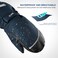 MCTi Kids Mittens Waterproof Winter Ski Warm Sherpa Lined Long Cuff with String Blue XSmallFits 811 Years