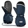 MCTi Kids Mittens Waterproof Winter Ski Warm Sherpa Lined Long Cuff with String Blue XSmallFits 811 Years