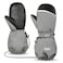 MCTi Kids Mittens Waterproof Winter Ski Warm Sherpa Lined Long Cuff with String Gray XSmallFits 811 Years