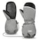 MCTi Kids Mittens Waterproof Winter Ski Warm Sherpa Lined Long Cuff with String Gray XSmallFits 811 Years