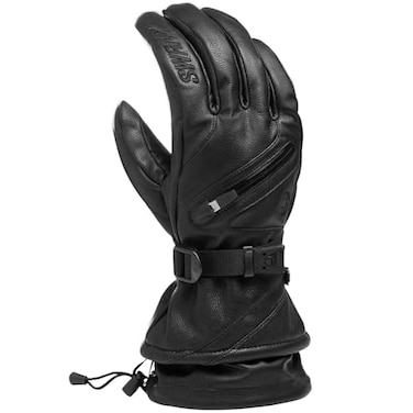 Swany Mens XCell 21 Sports MoistureWicking QuickDrying Warm Durable Flexible Leather Winter Gloves Black Medium