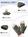 JUNRUI Fingerless Gloves Half Finger Winter Warm Knitted Gloves Working Running Biking Driving for Men Women