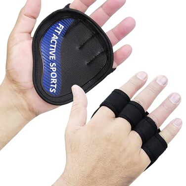 Fit Active Sports Weight Lifting Gloves for Men Women Durable Gym Workout Gloves with Grip Pads Rubber Padding to Prevent Calluses Blue SmallMedium