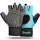 ihuan Breathable Weight Lifting Gloves Fingerless Workout Gym Wrist Support Enhance Palm Protection Extra Grip for Fitness Training Rowing Pullups