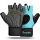 ihuan Breathable Weight Lifting Gloves Fingerless Workout Gym Wrist Support Enhance Palm Protection Extra Grip for Fitness Training Rowing Pullups