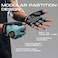 LIFECT Essential Breathable Workout Gloves Knuckle Weight Lifting Fingerless Gym Exercise Gloves with Curved Open Back for Powerlifting Crossfit Women and Men Blue Medium