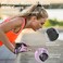 LIFECT Freedom Workout Gloves Knuckle Weight Lifting Shorty Fingerless Gloves with Curved Open Back for Powerlifting Gym Women and Men Purple Medium