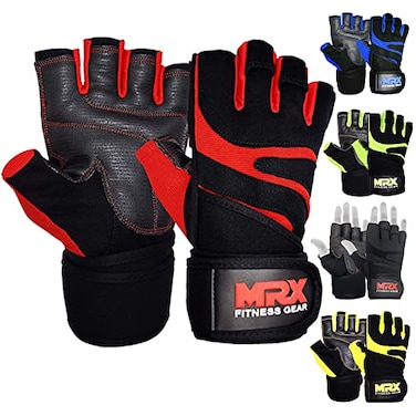 MRX BOXING MRX Weightlifting Gloves for Men Wrist Support Lifting Gloves Workout Gym Accessories for Powerlifting