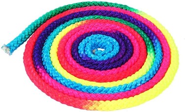 Watris Veiyi Rhythmic Gymnastics Rope 28m110in Rainbow Rhythmic Arts Training Jumps Rope