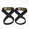 HOSSTILE Figure 8 Lifting Straps Pair HeavyDuty Cotton Webbing NonSlip Design Adjustable Fit for Strength Training Bodybuilding Weightlifting