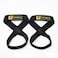HOSSTILE Figure 8 Lifting Straps Pair HeavyDuty Cotton Webbing NonSlip Design Adjustable Fit for Strength Training Bodybuilding Weightlifting