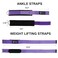 J Bryant Lifting Wrist Straps for Weightlifting and Ankle Strap for Cable Machines Booty Workouts Strength Training Attachments Lilac