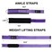 J Bryant Lifting Wrist Straps for Weightlifting and Ankle Strap for Cable Machines Booty Workouts Strength Training Attachments Lilac