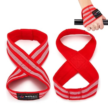 MOPHOEXII Figure 8 Lifting StrapsWeightlifting StrapsFigure 8 StrapsWrist Straps for Deadlift Powerlifting Strongman Cross TrainingDeadlifting Straps