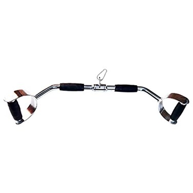 qibylift Wide Grip Lat Pull Down Bar Cable Attachment LAT Pull Down Bar Press Down Machine Attachments VShaped Bars with Rubber Handgrips Revolving Hanger28 Inch