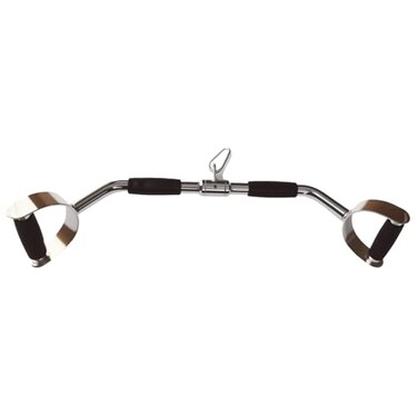 yuhqc LAT Pull Down Bar Press Down Bar Cable Machine Attachment Multi Gym Attachment Solid Steel Tricep VBar 28 Inch