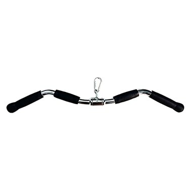 yuhqc Revolving Lat Pulldown Bar for Cable Machine 29 Straight Bar with Rubber Grip Tricep Press Down Curl Back Exercise Attachment for Home Gym Pulley System Functional Trainer29 Inch