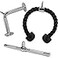 Yes4All Combo Double D Handle Rubber VShape Bar Multi Cable Machine Accessories Tricep Press Down Cable Machine Attachment LAT Pulldown Attachments for Home Gym Set