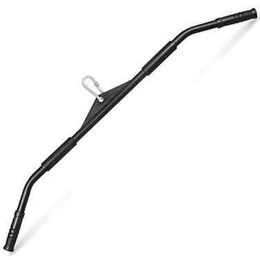 Yes4All Curl LAT Pull Down Bar 39 Wide Grip with Rubber Handles Press Down Bar Cable Attachment Tricep Press Down Attachment for Row Machine Cable Machine