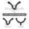 AimiDream Double D RowV Bar Landmine Handle Attachment for Barbell Bar Handle Cable Attachment for Weight Workout with NonSlip Rubber Handle Fits Olympic Bars Strength Training BarsBlack