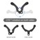 AimiDream Double D RowV Bar Landmine Handle Attachment for Barbell Bar Handle Cable Attachment for Weight Workout with NonSlip Rubber Handle Fits Olympic Bars Strength Training BarsBlack