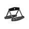 CAP Barbell CAP Black Double D Handle with Rubber Grips Cable Row Attachment for LAT Pulldown Home Gym Machines
