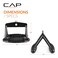 CAP Barbell CAP Black Double D Handle with Rubber Grips Cable Row Attachment for LAT Pulldown Home Gym Machines