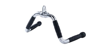 FITNESS MANIAC USA MultiGrip Barbell Seated Row Handle Barbell MultiExerciser Cable Attachment Revolving M Bar