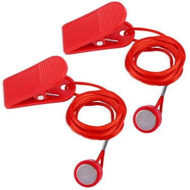 Gosknor 2 Pcs Treadmill Magnet Safety Keys Magnetic Safety Switch Universal Treadmill Emergency Stop Magnet for Running Machines Treadmills Round
