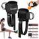 nooncrazy Ankle Straps for Dumbbell and Cable Machine Dumbbell Foot Attachment with Longer Stronger Nylon Strap Tibialis Trainer Leg Extensions Hamstring Curls for Women and MenBlack Double