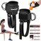 nooncrazy Ankle Straps for Dumbbell and Cable Machine Dumbbell Foot Attachment with Longer Stronger Nylon Strap Tibialis Trainer Leg Extensions Hamstring Curls for Women and MenBlack Double