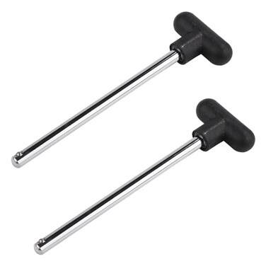 NQEUEPN 2pcs TShaped Weight Stack Pin Pin Tensile 38 Inch Diameter 6 Inch Locking Space Gym Machine Bench Total Pin Extender Weight Selector Pin for Home Gym Exercise Workout Accessories