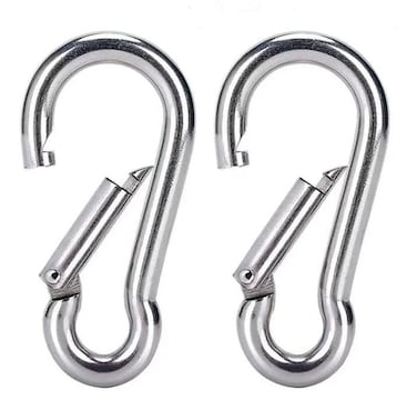 OYINDIZ Detachable Pilates Bar Clip Resistance Band for Stainless Steel Spring Snap Hook Carabiner