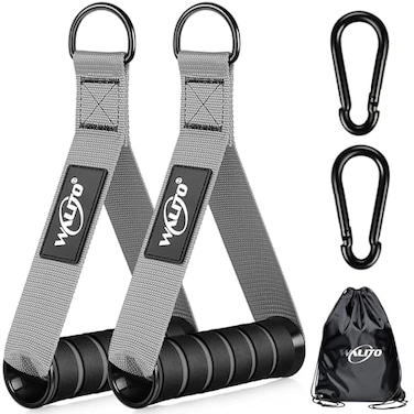 WALITO Exercise Handles Replacement Cable Machine Attachments for Home Gym Equipment Pulley System Pilates Resistance Bands Strength Trainer Heavy Duty Working Out Handles