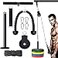 Monfasye Mtgluk Cable Pulley System Upgraded DIY LAT and Lift Weight Pulley Machine Attachment Home Gym Forearm Wrist Roller for Triceps Pull Downs Biceps Curl Forearm Shoulder Nylon 100