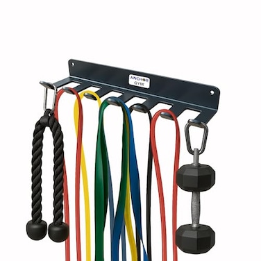Anchor Gym Resistance Band Storage Rack Gym Rack Organizer for Ropes Straps Small Dumbbells L17 Inches Screws Included