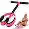 QINWEIKOO Exercise Resistance Bands with Handles Home Strength Training Physical Therapy Workout Bands Includes Door Anchor and Storage BagPinkPurpleGray