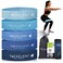 Flexelent Fabric Resistance Bands for Working Out 5 Strength Levels from Extra Light to Extra Heavy Thick Fabric Resistance Bands for Exercise Legs Glutes Hips Stretching with Storage Bag Blue Set