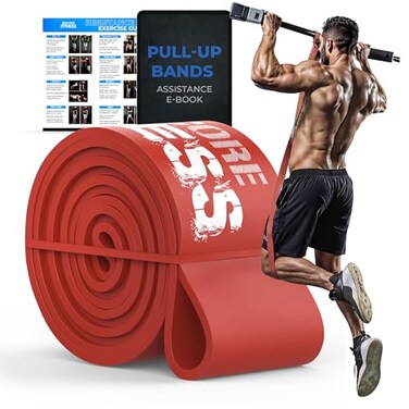 Iron Core Heavy Duty Thick Resistance Band 70225 lb Pull Up Training Band for Pull Ups Crossfit Powerlifting Deadlifts Long Loop Assistance Bands for Home Gym Stretching Mobility Workouts Orange