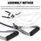 Hshbxd Resistance Band Handles Accessories Kit for Elastic Bands Tubes Modern Silver and Black Nylon Exercise Strap Accessories