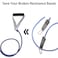 Hshbxd Resistance Band Handles Accessories Kit for Elastic Bands Tubes Modern Silver and Black Nylon Exercise Strap Accessories