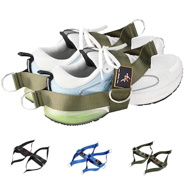 MOOCY 2 Pack Foot Strap for Cable Machine Fitness Attachment Ankle Straps Glute Kickback Leg Exercise for Cable Machines Shoe Cover Pull Belt4 Ring
