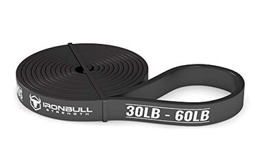 Iron Bull Premium Pull Up Assist Bands Mobility Powerlifting Bands Extra Durable Heavy Duty Works with Any Pullup Station 2 Black 30 to 60 lb