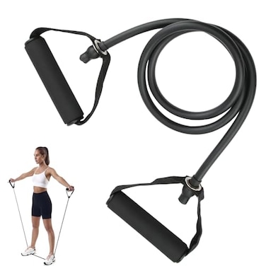 hoeslaw Resistance Bands with Handles Easy Hold Working Out Exercise Bands Comfortable Workout Accessory for Men Women Strength Training Muscle Shaping Physical Therapy Home 30LB