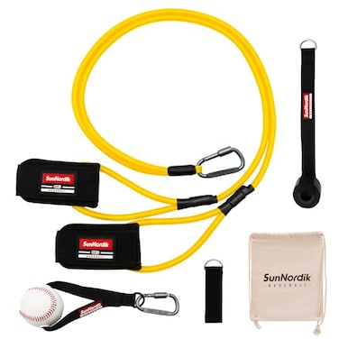 SunNordic SunNordik Resistance Bands for Pitchers Baseball Softball Training Equipment for Improving Arm Strength Pitching Training Baseball Pitching Bands for All Skill Levels
