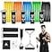 AGM Resistance Bands Set 12pcs Workout Bands with Handles Door Anchor Ankle Straps and Carry Bag Exercise Bands for Shape Body and Home Workouts