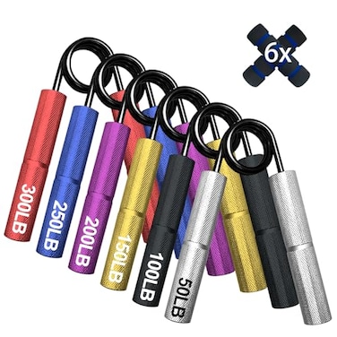 mvovuil Grip Strength Trainer50300LB 6 Pack Grip Strength Trainer SetNo Slip Grip TrainerHand Workout Squeezer Grip StrengthenerHome Gym Trainingfor Strength Training Exercise Injury Recovery